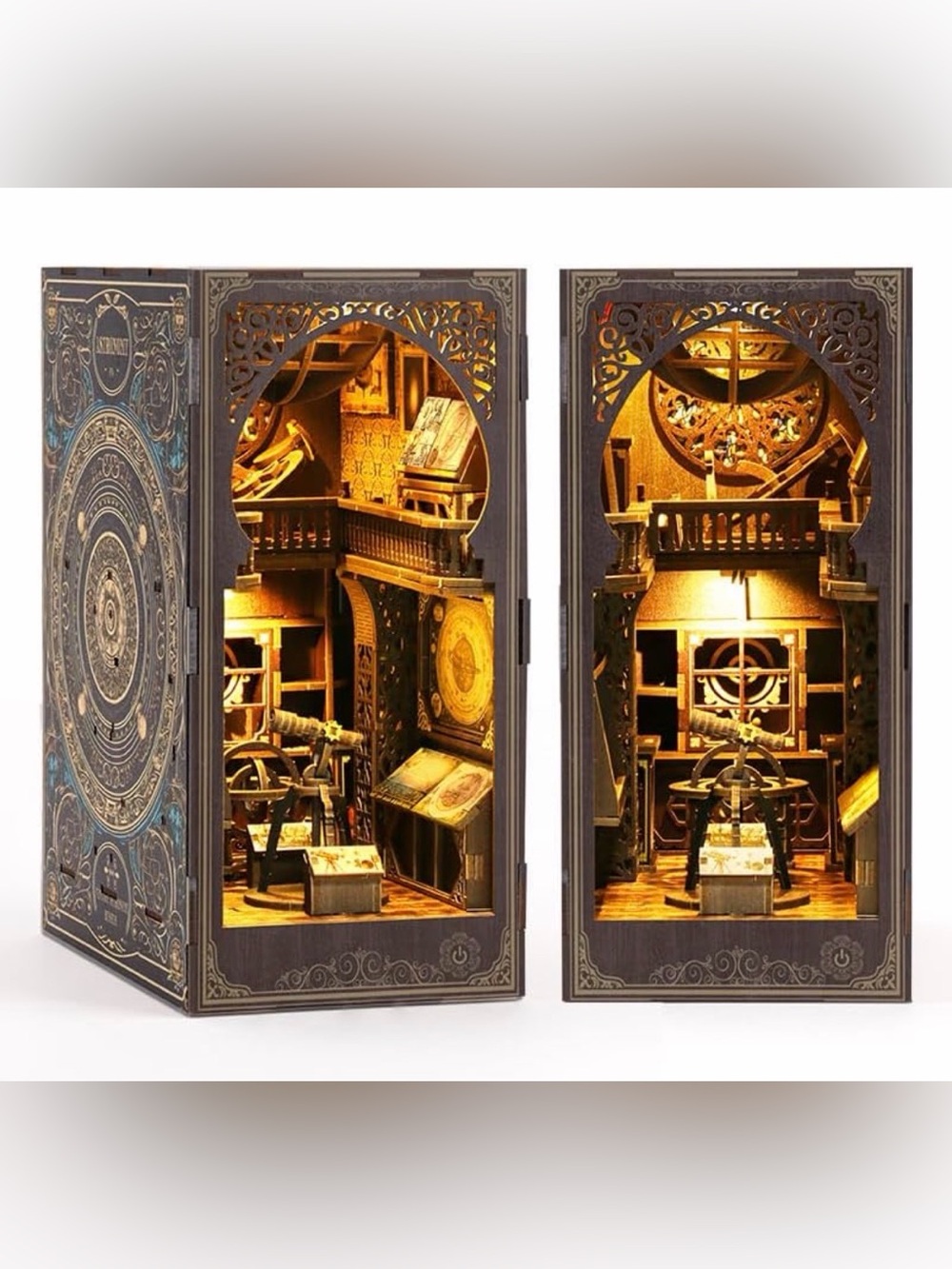3D Wooden Book Nook Kit Museum of Astronomy with Lights